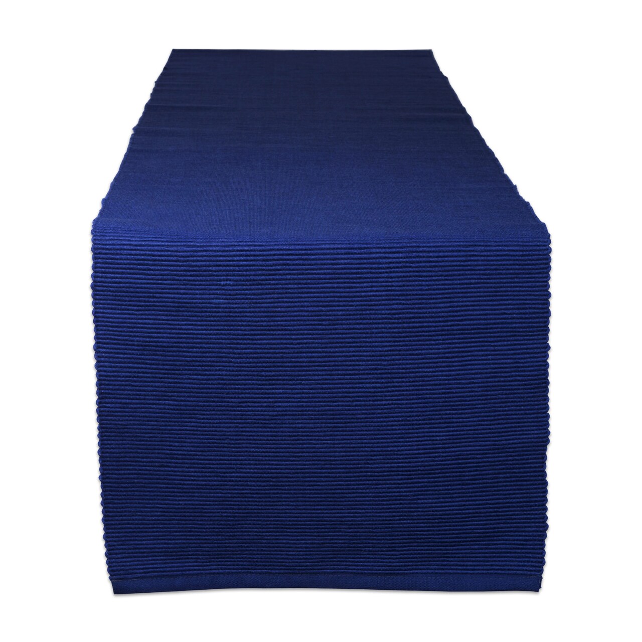 Contemporary Home Living Ribbed Solid Table Runner - 72" - Nautical Blue